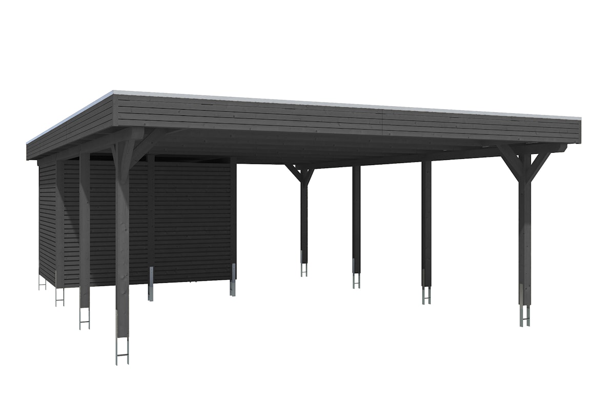 Skan Holz Spessart Doppelcarport mit Abstellraum Gr.2 611x846cm anthrazit Holzcarport Skan Holz Spessart Doppelcarport mit Abstellraum Gr.2 611x846cm anthrazit Holzcarport von Skan Holz