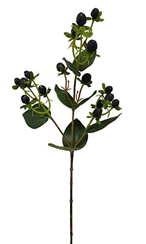 2474U Kunstzweig Blumenpick Beeren schwarz ca. 46cm naturgetreu, Trockenzweig imitiertunstzweig Blumenpick rote Beeren ca. 80cm naturgetreu, Trockenzweig imitiert von 2474U