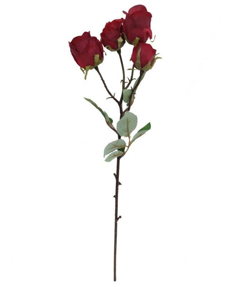 Kunstblume *Edle Stielblume, täuschend echt wirkende Seidenblüte und Blätter Rose (Rosa), 2474U, Höhe 46 cm, künstlich, naturgetreu, täuschend echt von 2474U