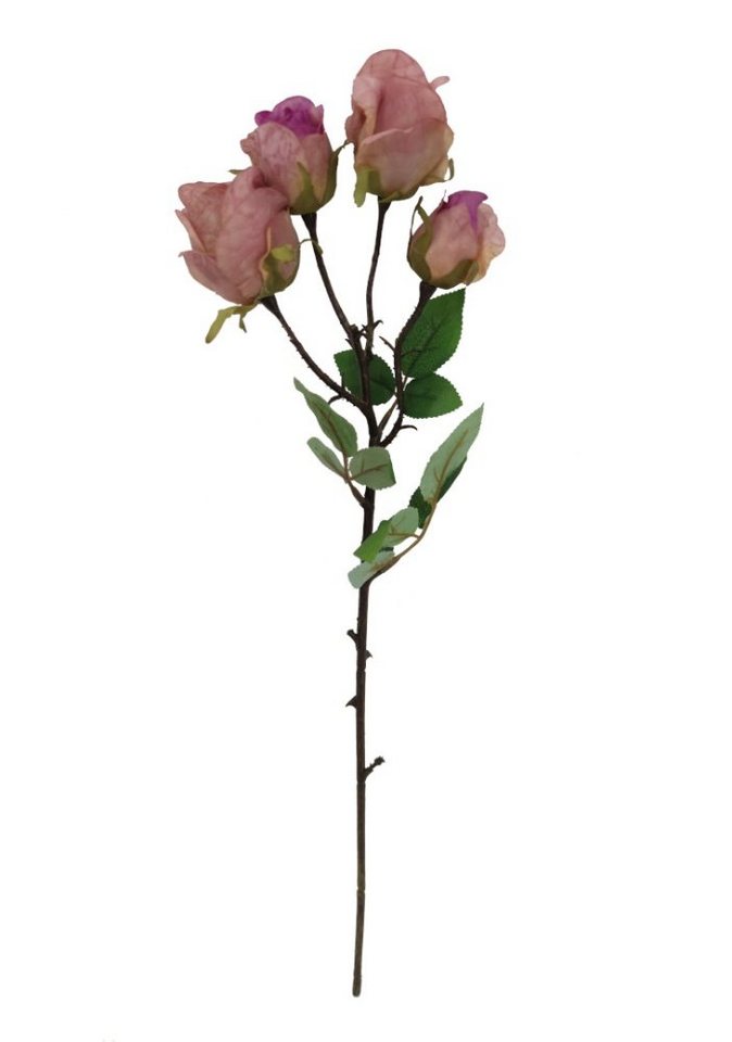Kunstblume *Edle Stielblume, täuschend echt wirkende Seidenblüte und Blätter Rose (Rosa), 2474U, Höhe 46 cm, künstlich, naturgetreu, täuschend echt von 2474U