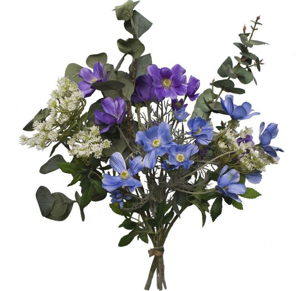 Kunstblume *Gemischter Blumenstrauß Glockenblume, Schleierkraut, Eucalyptus, 2474U, Höhe 60 cm, künstlich, naturgetreu, täuschend echt von 2474U