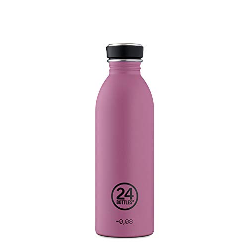 24Bottles Trinkflasche aus Edelstahl 500ml | Leichteste Nicht-isolierte Edelstahlflasche für Arbeit, Schule und Universität (Mauve) von 24Bottles