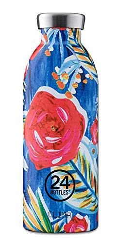 24Bottles Clima Trinkflasche 500 ml für den täglichen Gebrauch Blau, Grün, Rosa Edelstahl von 24Bottles
