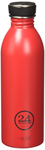 24Bottles Urban Bottle Trinkflasche aus Edelstahl in der Farbe Hot Red mit 1000ml, Maße: 8cm x 8cm x 25,5cm, 66 von 24Bottles