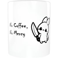 Tasse "No Coffee, No Mercy" - Süßer Hase Mit Messer + Dein Name | Lustige Kaffee-Tasse Für Morgenmuffel Tasse "No Coffee, No Mercy" - Süßer Hase Mit Messer + Dein Name | Lustige Kaffee-Tasse Für Morgenmuffel von 24Loot