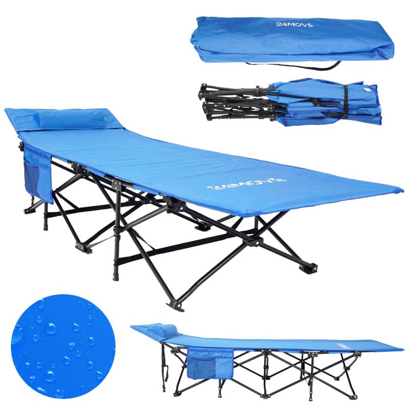 24MOVE® Feldbett Campingbett Klappbett Campingliege klappbar BORBA blau von 24MOVE