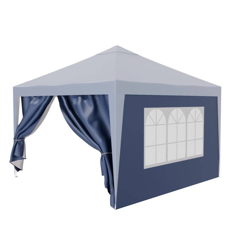 24MOVE Pavillon Seitenteile 2er Set 2x3m mit Fenster & Reissverschluss Blau 24MOVE Pavillon Seitenteile 2er Set 2x3m mit Fenster & Reissverschluss Blau von 24Move