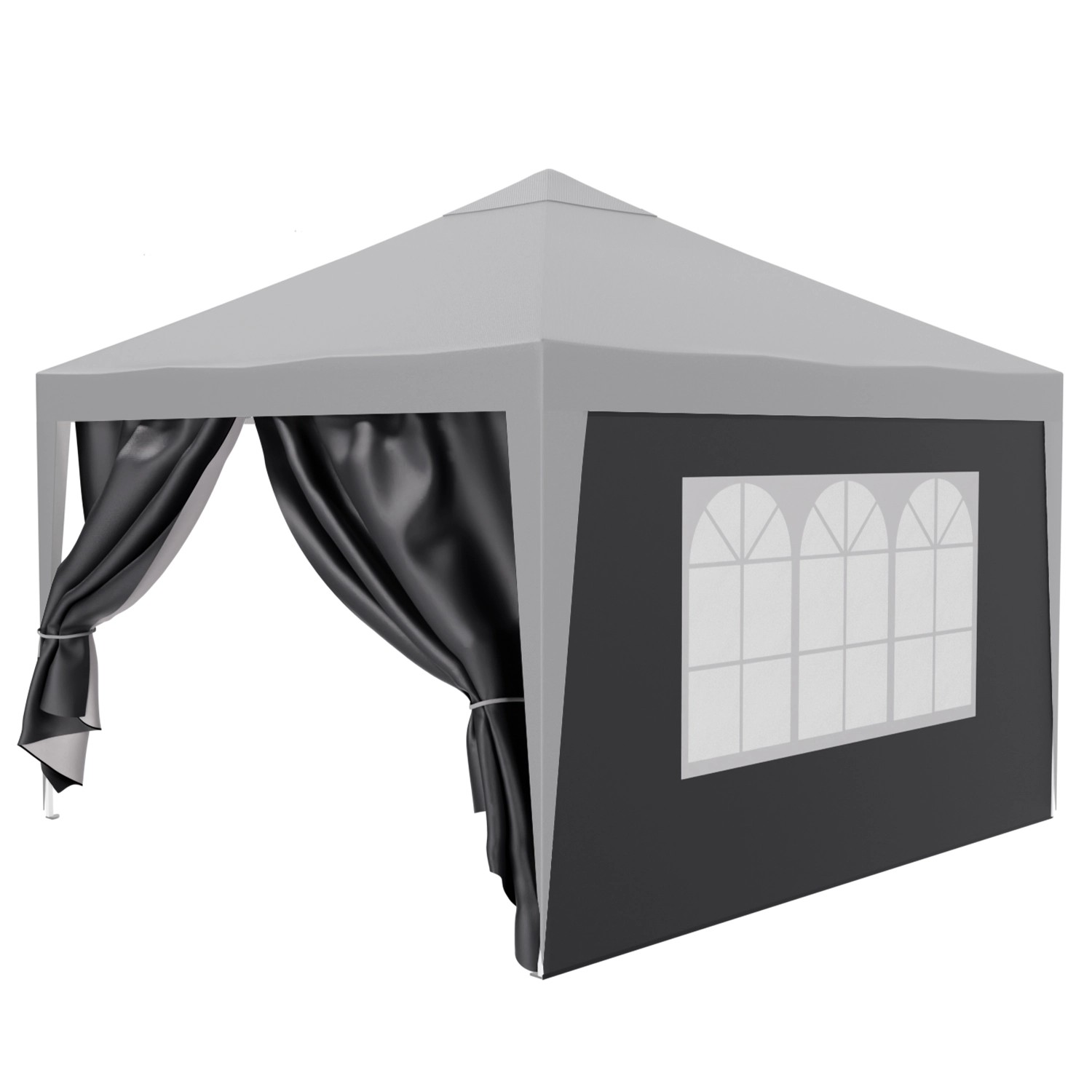 24MOVE Pavillon Seitenteile 2er Set 2x3m mit Fenster & Reissverschluss Grau 24MOVE Pavillon Seitenteile 2er Set 2x3m mit Fenster & Reissverschluss Grau von 24Move