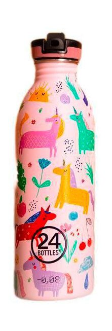 Trinkflasche 0,5 l Magic Friends rosa mit Sportdeckel von 24bottles