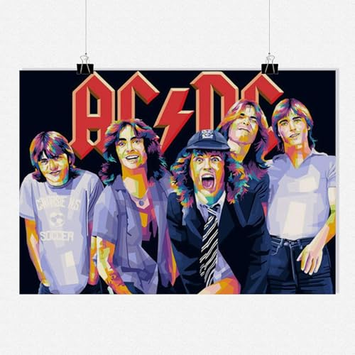 25 Artstreet ACDCposter - Rockposter - Legendäres Rockbandposter - Energetischer Bühnen-Auftritt - Hochwertigesposter - Perfekt zum Einrahmen (60x90) von 25 Artstreet