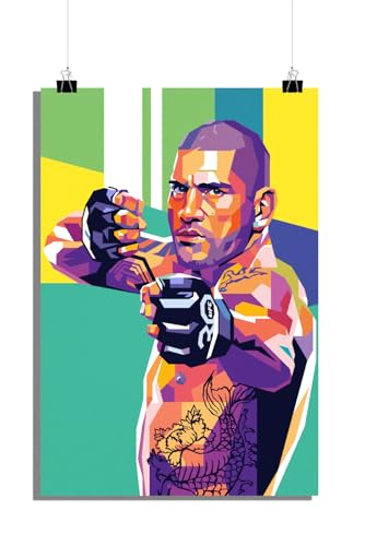 25 Artstreet Alex Pereira Poster - Beeindruckendes MMA Kämpfer Poster - UFC Poster - Sport Poster - Hochwertiges Poster - Perfekt zum Einrahmen (Size (51x71)) von 25 Artstreet