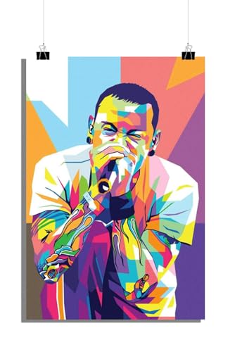 25 Artstreet Chester Bennington Poster - Linkin Park poster - Gedenkposter für die Rocklegende - Unvergessliche Stimme von Linkin Park - Hochwertiges Poster - Perfekt zum Einrahmen (Size 51x71) von 25 Artstreet