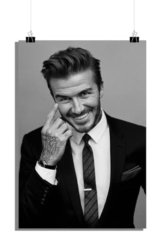 25 Artstreet David Beckhamposter - Schwarz-Weißposter - Fußballposter - Legendenposter - Modeposter - Athletposter - Captainposter - Hochwertigesposter - Perfekt zum Einrahmen (60x90cm) von 25 Artstreet