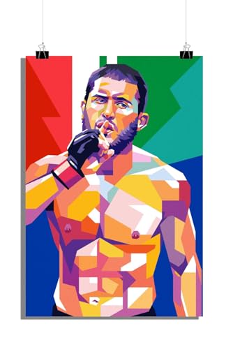 25 Artstreet Islam Makhachevposter - Aufstrebender MMA Kämpferposter - UFCposter - Sportposter - Hochwertigesposter - Perfekt zum Einrahmen (60x90) von 25 Artstreet