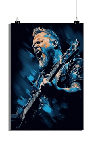 25 Artstreet James Hetfieldposter | Metallicaposter | Metalllegende | Musikerportrait | Heavy-Metal-Wandkunst | Rockstar-Erinnerungsstücke (60x90) von 25 Artstreet