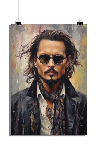 25 Artstreet Johnny Deppposter | Porträt des Schauspielers | Johnny Depp Kunst | Modische Wanddekoration | Hollywood-Star-Poster (50x70) von 25 Artstreet