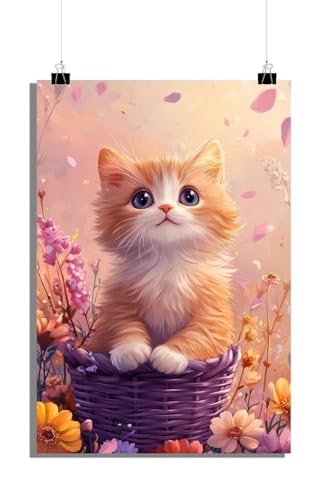 25 Artstreet - Katzenposter - Süßes Poster - Korb-Poster - Wandposter – Hochwertige Plakat & Kunstdrucke – Ohne Rahmen – Posterästhetik - Papier Material - 50x70cm 25 Artstreet - Katzenposter - Süßes Poster - Korb-Poster - Wandposter – Hochwertige Plakat & Kunstdrucke – Ohne Rahmen – Posterästhetik - Papier Material - 50x70cm von 25 Artstreet