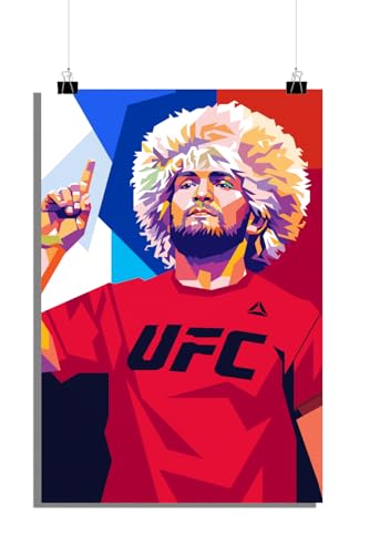 25 Artstreet Khabib Nurmagomedov Poster - Undefeated MMA Legende Poster - Sport Poster - Hochwertiges Poster - UFC Poster - Perfekt zum Einrahmen (Size 61x91) von 25 Artstreet