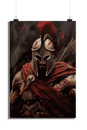 25 Artstreet König Leonidas Poster - 300 Poster - Spartanischer Krieger Poster - Historisches Poster - Hochwertiges Poster - Perfekt zum Einrahmen (Size 61x91) von 25 Artstreet