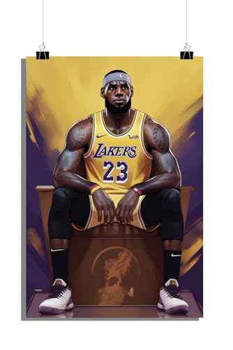 25 Artstreet LeBron James Poster | Basketball-Legende | Sitzendes Promi-Porträt | Sport-Wand-Dekor | NBA-Athleten-Poster (Size 51x71) von 25 Artstreet