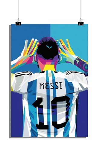 25 Artstreet Lionel Messiposter | Fußballposter | Argentinische Fußballmannschaft | Hochwertiger Druck | Deko für Zuhause | Rahmungsfähig (60x90cm) von 25 Artstreet