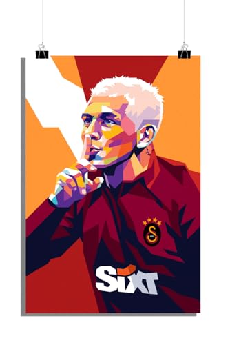 25 Artstreet Lucas Torreira Poster | Galatasaray Poster | Lucas Torreira Kunst | Mittelfeld Dynamo | Sport Wanddekoration | Fußball Sensation | Torreira Porträt | Perfekt zum Einrahmen (Size 61x91) von 25 Artstreet