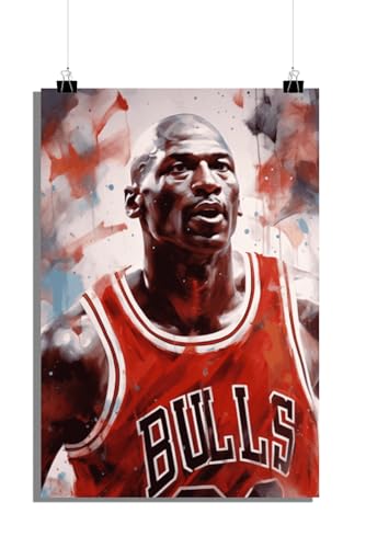 25 Artstreet Michael Jordan Poster | Chicago Bulls | Porträt einer Basketball-Legende | NBA-Ikonenkunst | Sport-Superstar | Sport-Wand-Dekor (Size 61x91) von 25 Artstreet