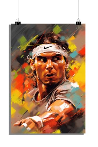 25 Artstreet Rafael Nadal Poster | Rafael Nadal Kunst | Sportsymbol | Tennis Wand Dekor | Grand Slam Champion | Nadal Portrait | Tennislegende | Perfekt zum Einrahmen (Size 51x71) von 25 Artstreet