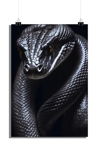 25 Artstreet Schwarze Kobraposter - Mystisches Design - Hochwertiger Druck für Faszinierende Wanddekoration (60x90) von 25 Artstreet