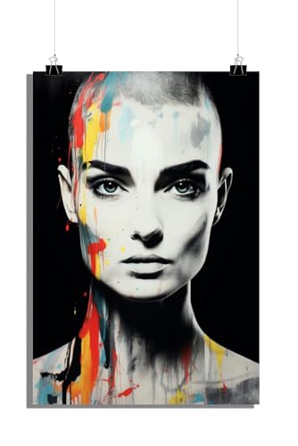 25 Artstreet Sinead O'Connorposter - Elegante Schwarz-Weiß Darstellung - Perfekt zum Einrahmen (50x70) von 25 Artstreet