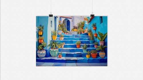 25 Artstreet Spanische Terrakotta-Töpfe Poster - Mediterranes Flair für Ihr Zuhause - Hochwertiger Wandkunst-Druck - Perfekt zum Einrahmen (Size 71x51) von 25 Artstreet