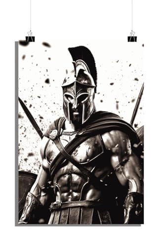 25 Artstreet Spartan 300 Poster | Epische Krieger | Spartanische Ästhetik | 300 Film Hommage | Wanddekoration | Kunst der alten Krieger | Perfekt zum Einrahmen (Size 61x91) von 25 Artstreet