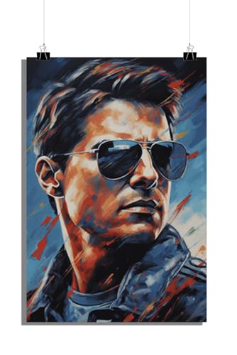 25 Artstreet Tom Cruise Poster | Hollywood Ikone | Tom Cruise Kunst | Wanddekoration | Filmlegende | Cruise Porträt | Filmische Ikone | Perfekt zum Einrahmen (Size 61x91) von 25 Artstreet