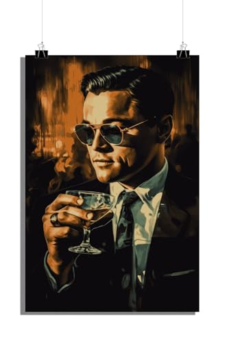 25 Artstreet Wolf of Wallstreet Poster - Leonardo DiCaprio Poster - Filmische Wanddekoration - Hochwertiger Wandkunst-Druck - Perfekt zum Einrahmen (Size 60x90) von 25 Artstreet