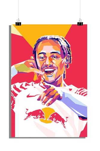 25 Artstreet Xavi Simons Poster | Junges Fußball Wunderkind | Red Bull Leipzig | Sport Wand Dekor | Aufstrebendes Talent | Simons Porträt | Fußball Sensation | Perfekt zum Einrahmen (Size 61x91) von 25 Artstreet