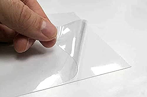 2AINTIMO Transparentes Klebepapier für Inkjet-Drucker, 5 Blatt PVC, Format A4, personalisierbare Etiketten und Aufkleber von 2AINTIMO