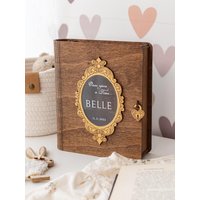 Baby Holz Erinnerungsbox, Kinder Erinnerungsbox Mit Schloss, Geburtstag Taufe Shower Kleinkind Geschenk, Neugeborenen Erinnerung Buch Box Geschenk von 2BWoodKids