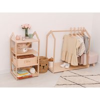 Holz Kleiderständer Baby Mädchen Geburtstag Geschenkideen Für Tochter Dress Up Rack Kinderzimmer Möbel Inspiration Kinder Kleiderschrank von 2BWoodKids