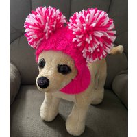Handgestrickte Hundemütze Mit Bommeln Winter Haustier Kleidung, Nettes Geschenk Handgestrickte Hundemütze Mit Bommeln Winter Haustier Kleidung, Nettes Geschenk von 2CROWNS