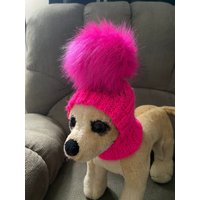 Haustier Kleidung Bekleidung Wintermütze Mit Fellbommel Strickmütze Für Kleine Hunde Schönes Geschenk von 2CROWNS