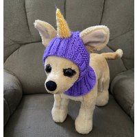 Haustier-Kleidung Hand Gestrickter Hut-Halloween-Kostüm-Einhorn-Hut Für Kleinen Hund Nettes Geschenk Haustier-Kleidung Hand Gestrickter Hut-Halloween-Kostüm-Einhorn-Hut Für Kleinen Hund Nettes Geschenk von 2CROWNS