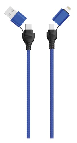 2GO 4 in 1 USB/Type C Datenkabel blau 120cm von 2GO