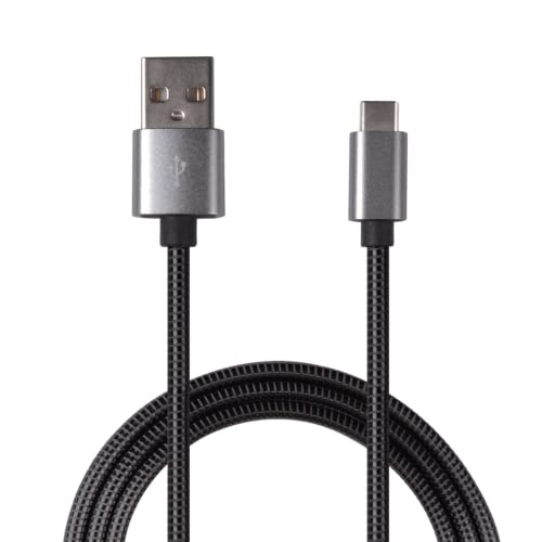 2GO USB Ladekabel Luxury - grau - 100cm für USB Type C 3.1 von 2GO