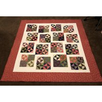 Broken Dishes Quilt Scrappy Rot von 2JsQuilting