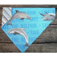 Sommer Hundehalstuch - Über Dem Halsband -Save The Dolphin -Urlaub Strand Ozean von 2PawfectFriends