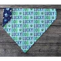 st Patricks Hundehalstuch - Halsband Lucky Dog Clover von 2PawfectFriends