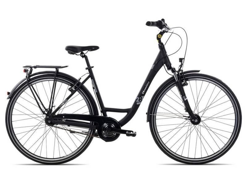 2R Manufaktur Cityrad TRX 7 Wave, 7 Gang Shimano Nexus 7 Rücktritt Schaltwerk, Nabenschaltung Rücktritt, Damenrad 28 Zoll tiefer Einstieg schwarz/grau von 2R Manufaktur