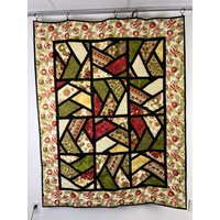 Weihnachtsdecke/Weihnachtsdecke Aus Glas/Handgemachte Quilt/Wandbehang/Lap Quilt von 2SistersQuiltingArt