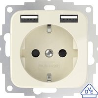 2USB 2U-449399 Unterputz-Steckdose mit USB Creme-Weiß von 2USB