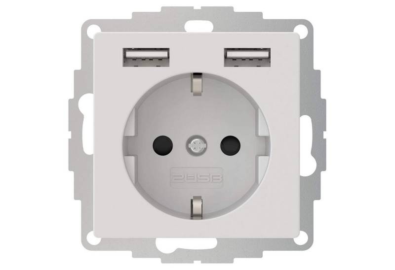 2USB Steckdose 2USB inchargePRO USB AA Steckdose 12W 2.4A Mattes Weiß von 2USB